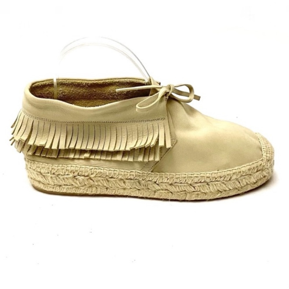 BETTYE MULLER | Ivory nubuck espadrille moccasins